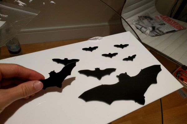 Bat laser cutouts